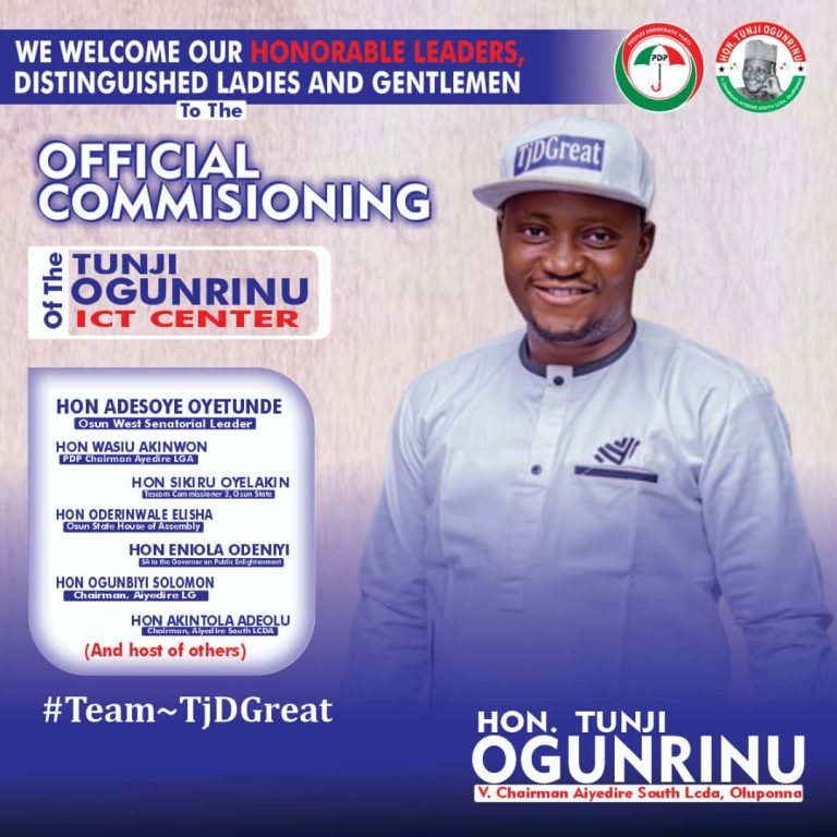 Osun LG Chieftain Tunji Ogunrinu Commission ICT Centre, Promises More Dividends of Democracy For Constituents