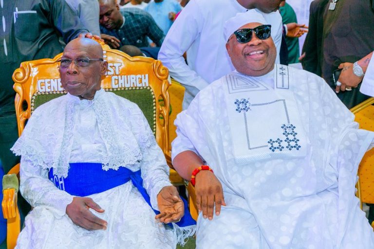 Governor Adeleke celebrates ex-President Obasanjo at 87