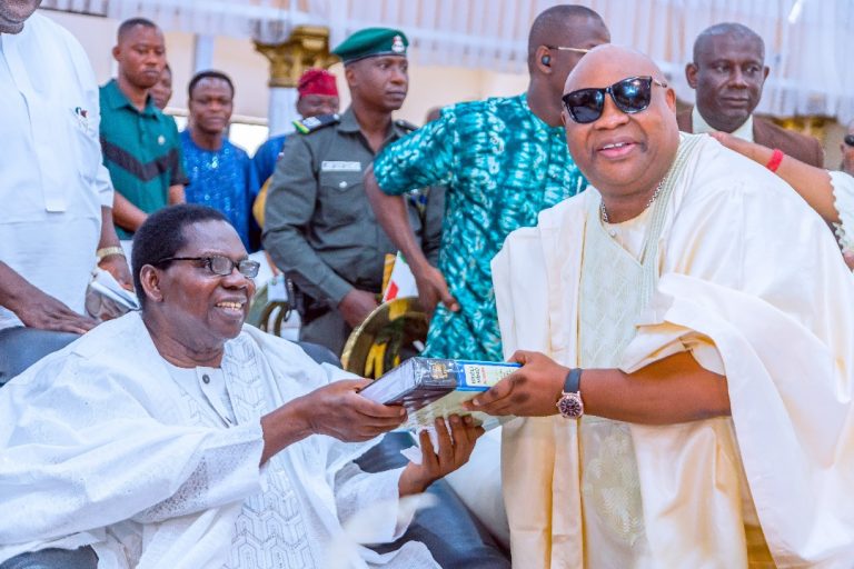 “You’re A Living Legend” Governor Adeleke Celebrates Chief Ebenezer Obey at 82