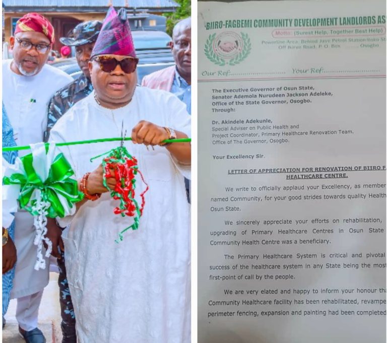 Osogbo Community Applauds Governor Adeleke’s Intervention in the Health sector, declares support for his administration 