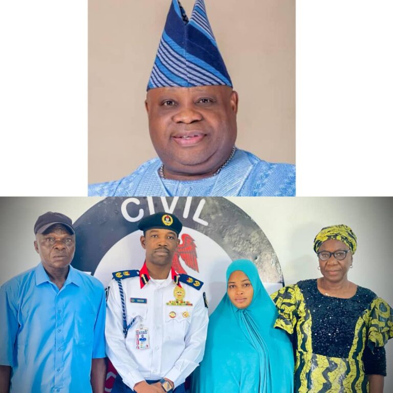 Governor Adeleke Commiserate with slained civil defence officer, donates five million naira to family
